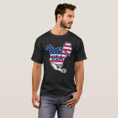 T-shirt Usa = Groenland + Canada + Golfe + Canal (Devant entier)