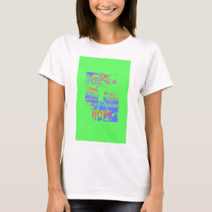 T-shirt USA Hope : Neon Lemon & Orange Art