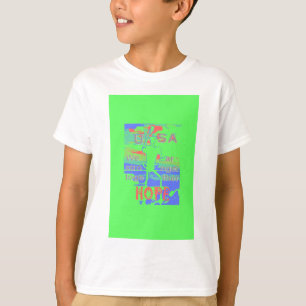 T-shirt USA Hope : Neon Lemon & Orange Art