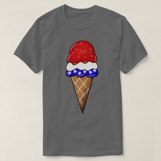 T-SHIRT USA ICE CREAM (Design devant)