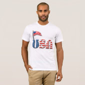 T-shirt USA Letters et American Flag (Devant entier)