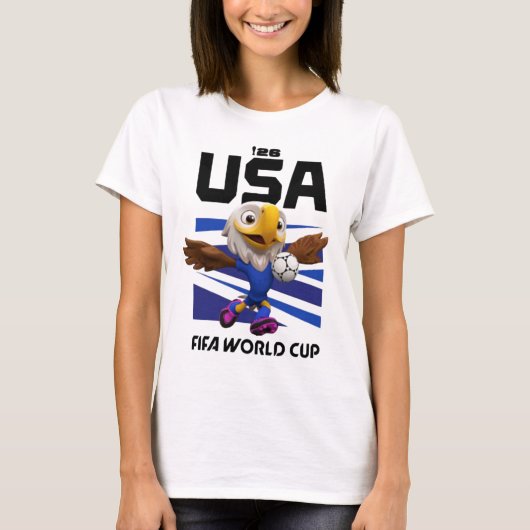 T-shirt USA Mascot Clutch the Bald Eagle World Cup 2026 (Devant)