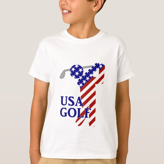 T-shirt USA Mens Golf - Homme Golfer (Devant)