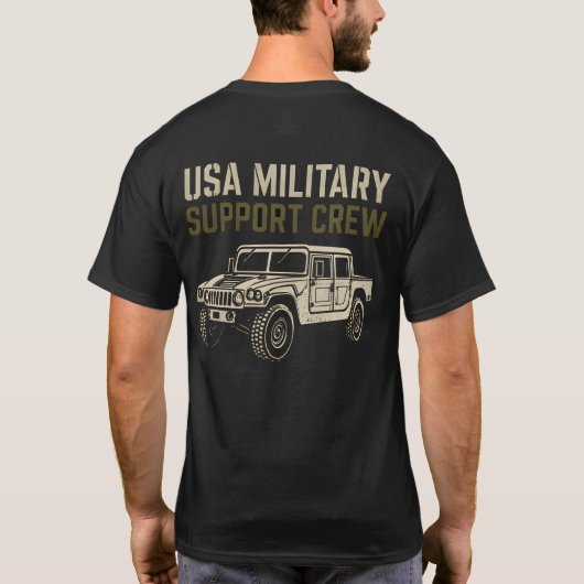 T-shirt USA Military Support Crew (Dos)
