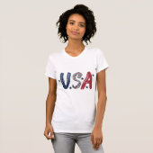 T-shirt USA Parties scintillant patriotique (Devant entier)