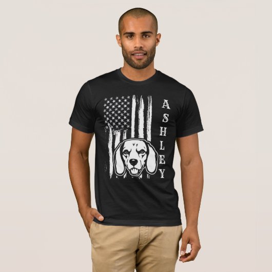 T-shirt USA Patriot Beagle Dog US Pet (Devant entier)