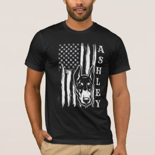 T-shirt USA Patriot Doberman Dog US Pet