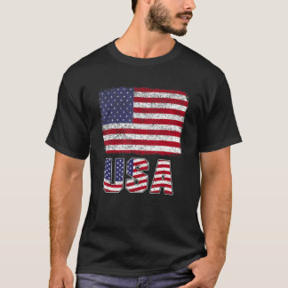 T-shirt USA Patriotic American Flag For Men Women Kids Boy