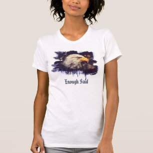 T-shirt *~* USA Patriotic American Modern Eagle Head White