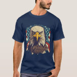 T-shirt USA Patriotic Eagle American Flag 4th of July Tee<br><div class="desc">Bold patriotic design featuring a powerful eagle with American flag aesthetics, celebrating pride, freedom, and the spirit of the USA. This classic patriotic artwork captures the strength of the American eagle combined with the iconic stars and stripes. Perfect for Independence Day celebrations, patriotic events, and anyone who loves American pride...</div>