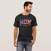 T-shirt USA Patriotique Maman Fête des Mères Drapeau Améri (Devant entier)