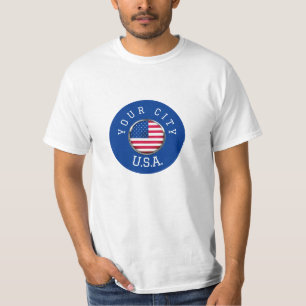 T-Shirt - USA Personnalisé - Ajouter votre nom de