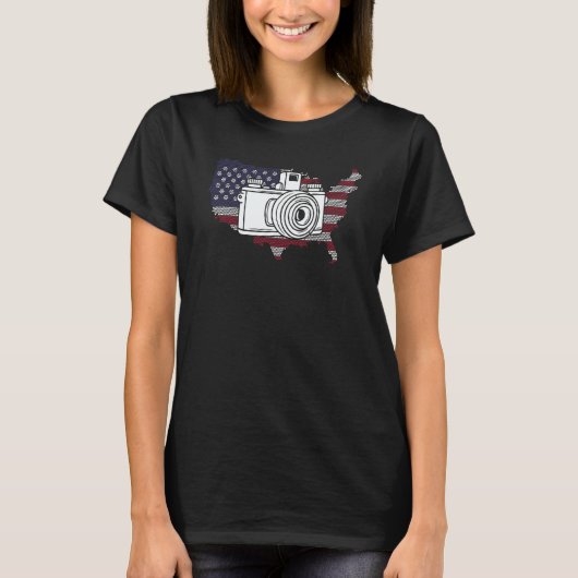 T-shirt USA Photography Camera Picture Image Resolution Ph (Devant)