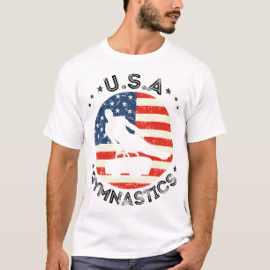 T-shirt USA Retro Gymnastique Team Support USA Gymnastique