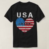 T-shirt USA Rowing team American heart US équipage femmes (Design devant)