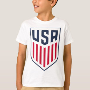 T-shirt Usa Soccer avantCrest Blanc Usmnt Officiellement L
