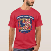 T-shirt USA Soccer Star Dynamic Athlete Shield Graphic Art (Devant)