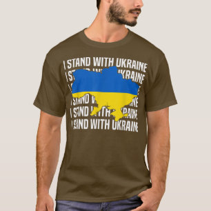 T-shirt USA Soutien Ukraine Drapeau Ukrainien Amour Je Sta