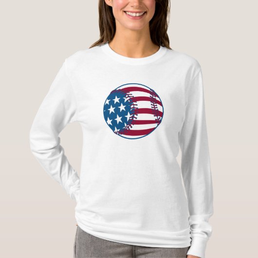 T-shirt USA Stars and Stripes Baseball (Devant)