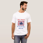 T-shirt USA TRACK "La seule fois que ces couleurs courent" (Devant entier)
