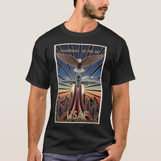 T-shirt USAF Art Deco (Devant)