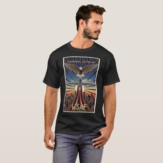 T-shirt USAF Art Deco (Devant entier)