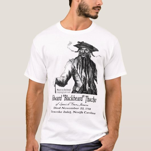 T-shirt Usage de recherche d'Edouard "Blackbeard" Thache (Devant)