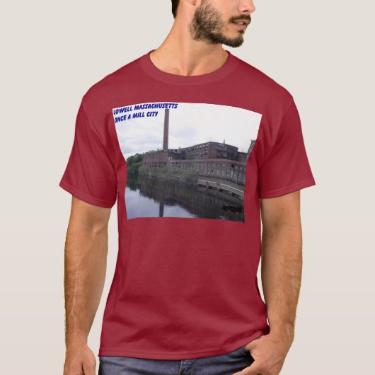T-shirt Usines Lowell Massachusetts (Devant)