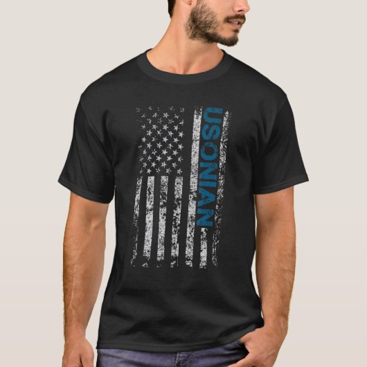 T-shirt Usonian Movement Us Drapeau Suggestion D'Être Appe (Devant)