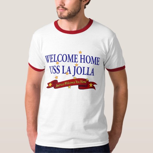 T-shirt USS à la maison bienvenu La Jolla (Devant)