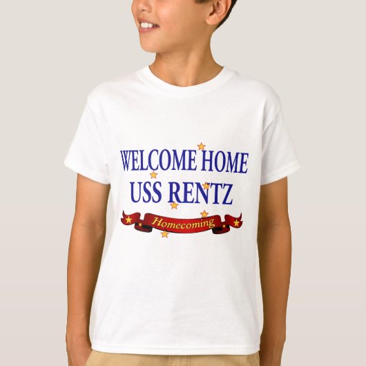 T-shirt USS à la maison bienvenu Rentz (Devant)