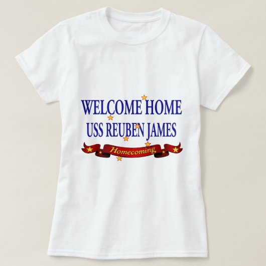T-shirt USS à la maison bienvenu Reuben James (Design devant)