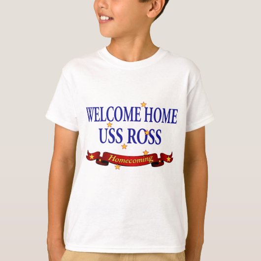 T-shirt USS à la maison bienvenu Ross (Devant)