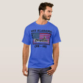 T-shirt USS Alabama (BB-60) (Devant entier)