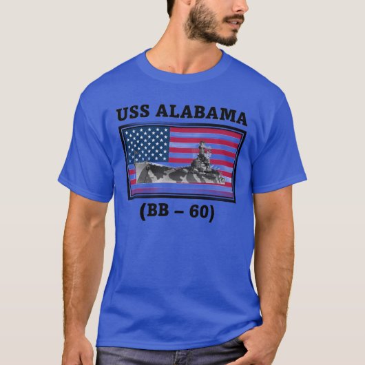 T-shirt USS Alabama (BB-60) (Devant)