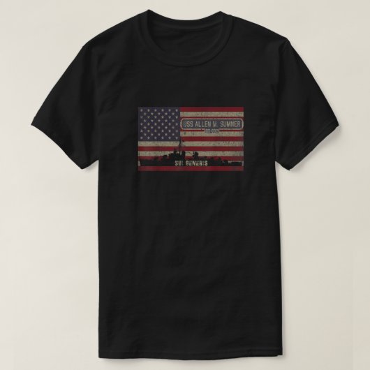 T-shirt Uss Allen M Sumner Dd 692 Destroyer Ship Usa Ameri (Design devant)