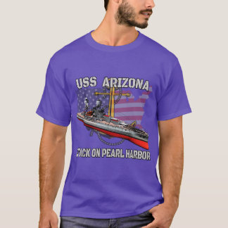 T-shirt USS Arizona BB39 Battleship Veterans Day Warship F