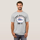 T-shirt USS Arizona (BB-39) (Devant entier)
