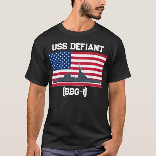 T-shirt USS Defiant (BBG-1) (Devant)