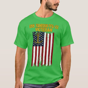 T-shirt USS Fahrion FFG22 Frégate Fête des Vétérans Fête d