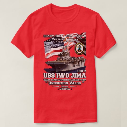 T-shirt USS Iwo Jima LHD7 (Design devant)