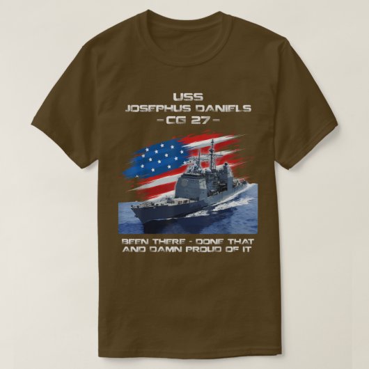 T-shirt USS Josephus Daniels CG27 Classe Cruiser American (Design devant)