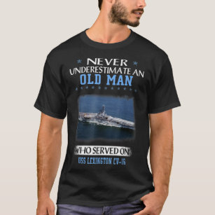 T-shirt USS Lexington CV16 Jour des pères de la Fête des a