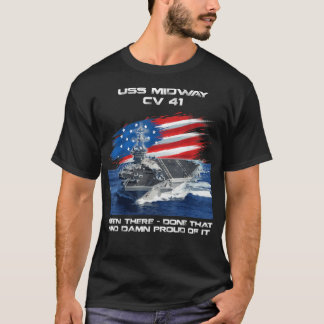 T-shirt USS Midway CV 41 Avion porte-avions Vétérinaire Ét