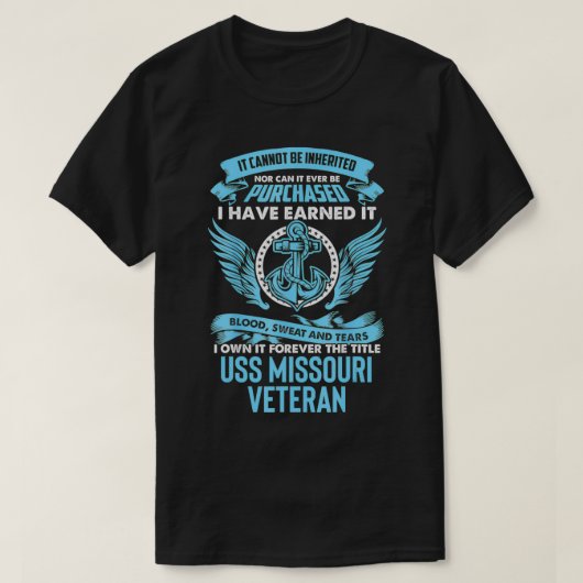 T-shirt USS Missouri BB63 Battleship (Design devant)