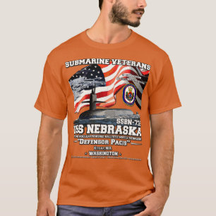 T-shirt USS Nebraska SSBN739 Anciens combattants submersib