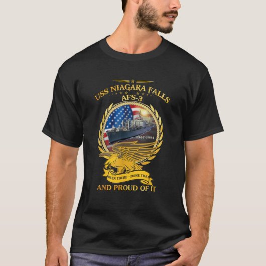 T-shirt USS Niagara Falls AFS 3 1967 1994 (Devant)
