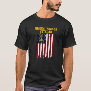 T-shirt USS Nimitz CVN-68 Jour F du vétéran du porte-avion