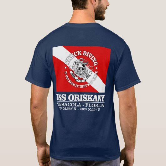 T-shirt USS Oriskany (meilleures épaves) (Dos)