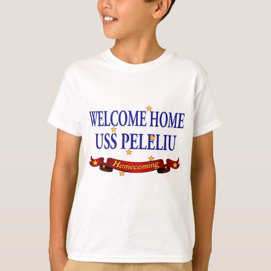 T-shirt USS Peleliu à la maison bienvenu (Devant)